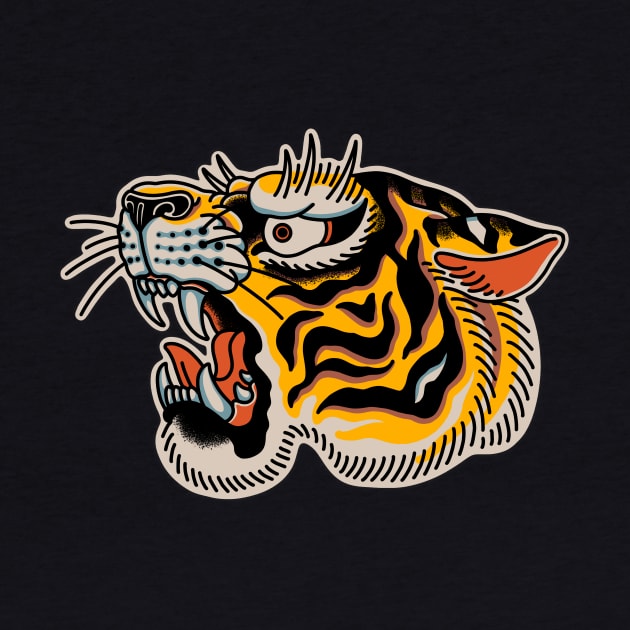 Tiger Head by Fredriktattooer X Mighty Things